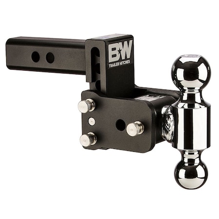 B&W Towing B&W Tow And Stow Dual Ball 2 Adj Ball Mount 3 Drop/3-1/2 Rise, Black TS10035B